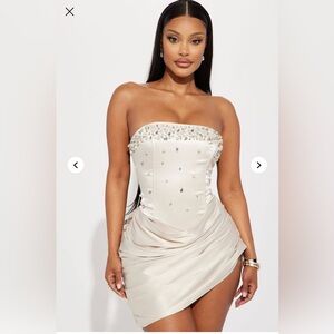 Lady Ariel Satin Mini Dress Size Large